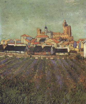 Vincent Van Gogh View of Saintes-Maries (nn04) China oil painting art